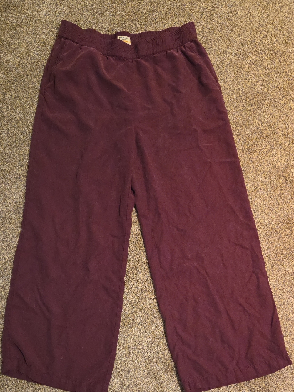 Marine Layer Allison Pants Trousers Tencel Plum Burgundy Size XL